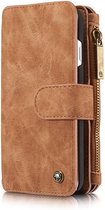 Caseme - iPhone SE (2020) Hoesje - Uitneembare Portemonnee Cabello Bruin