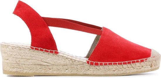 Mace Dames Espadrilles Rood sue banden sleehak espadrille | Van den Assem