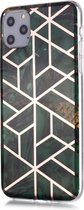 iPhone 11 Pro Max Hoesje - Marble Design - Emerald Green