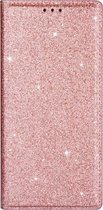 Samsung Galaxy A41 Hoesje - Book Case Glitter - Rose Gold