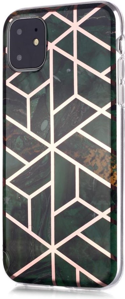 Coverup Marble Design TPU Back Cover - Geschikt voor iPhone 11 Hoesje - Emerald Green