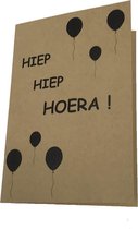 Kraft 'Hiep Hiep Hoera !' verjaardagskaart - incl envelop