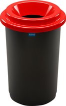 Plafor Prullenbak 50L - Rood - met 5 gratis stickers - afval recyclen, afvalbakken, vuilnisbak