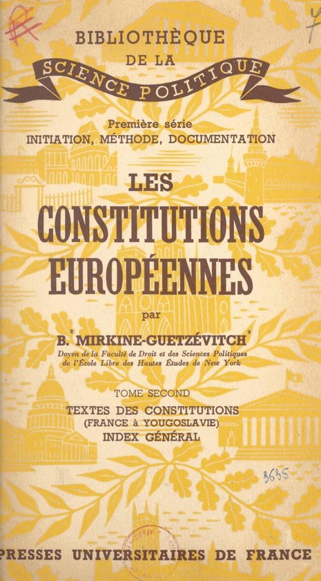 Les constitutions européennes (2). Textes des constitutions ... - cover