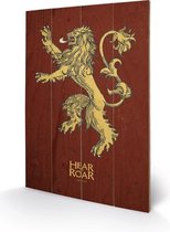 GAME OF THRONES - Printing on wood 40X59 - Lannister