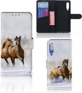 GSM Hoesje Xiaomi Mi 9 Wallet Book Case Paarden