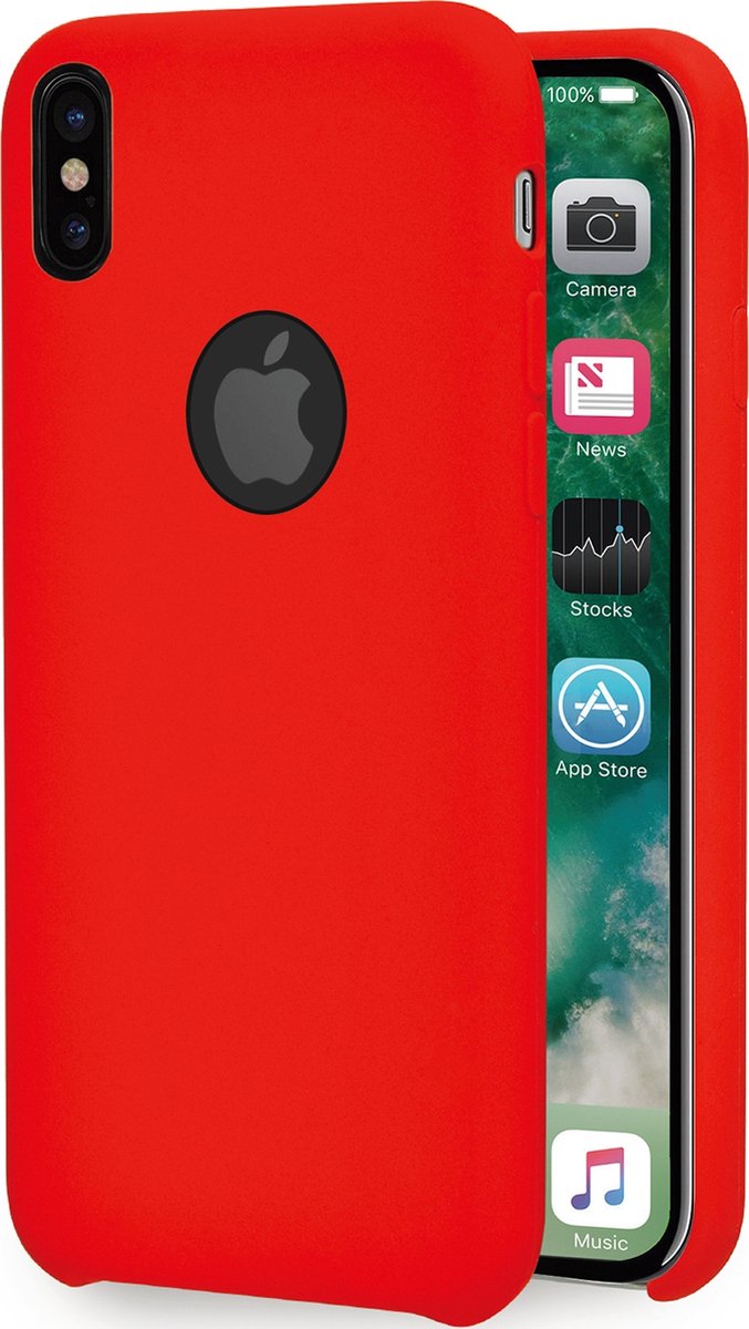 Azuri rubber hoesje - Voor Apple iPhone X en Apple iPhone Xs - Rood