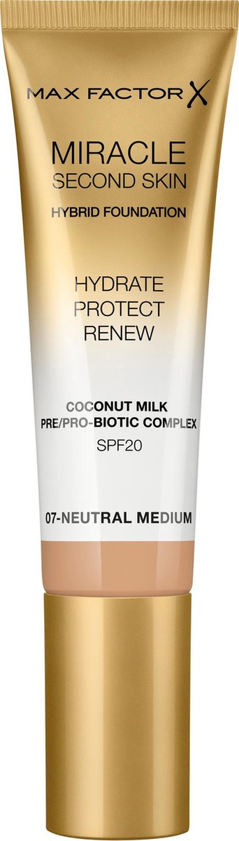 Max Factor Miracle Second Skin Foundation - 07 Neutral Medium