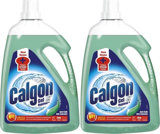 Calgon - Vloeibaar Hygiëne+ - Wasmachine Reiniger en Anti Kalk Gel - 2 x 2,25 L