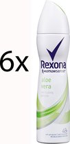Rexona Deodorant Spray - Motion Sense Aloe Vera - 150 ml - 6 stuks - Voordeelverpakking