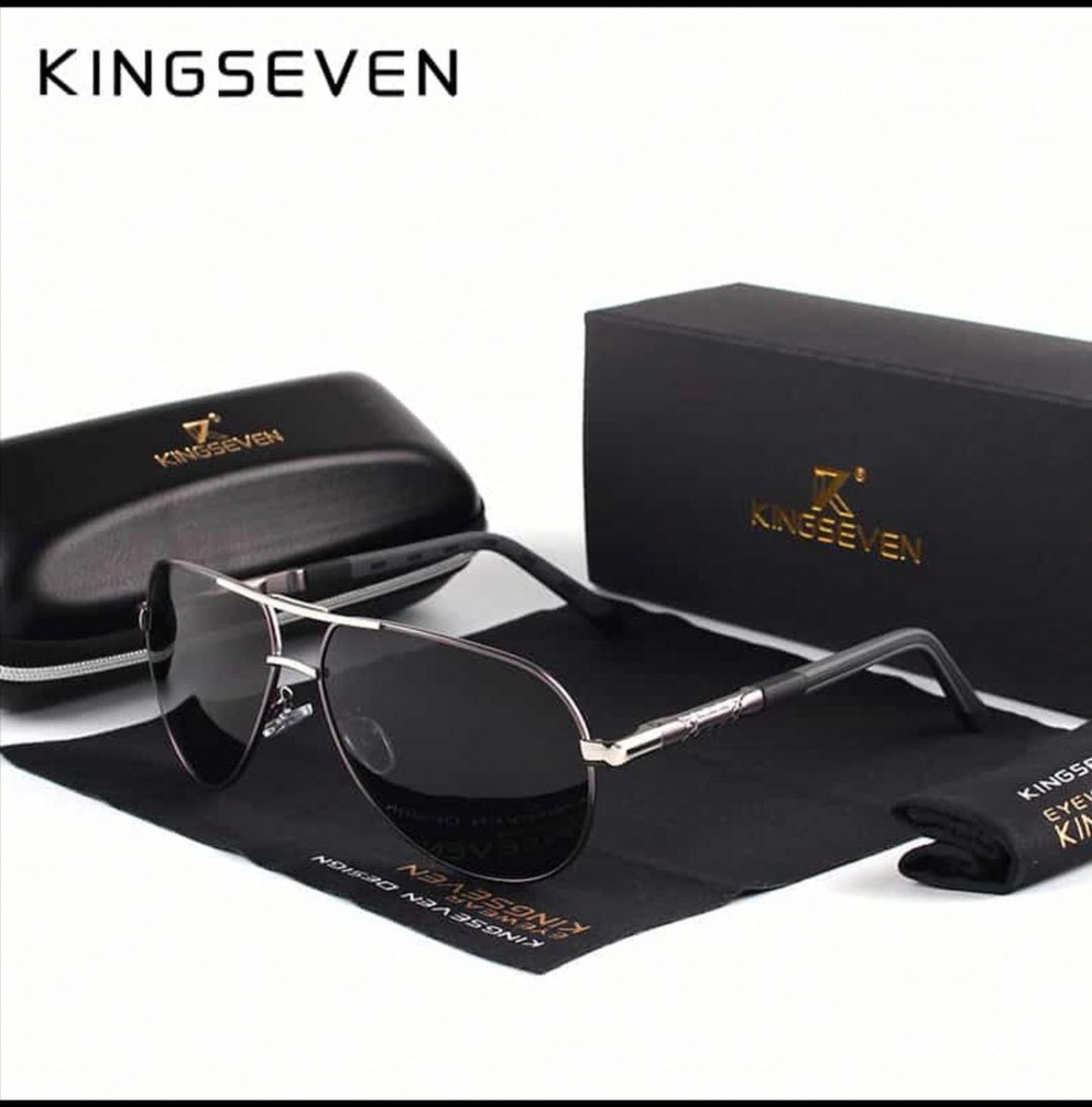 Kingseven Heren Zonnebril - Zwart
