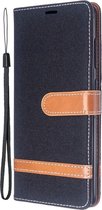Denim Book Case - Samsung Galaxy A51 Hoesje - Zwart