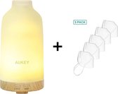 Aukey glazen aroma diffuser BE-A4- LED verlichting in 7 kleuren - auto timer - koele lucht functie