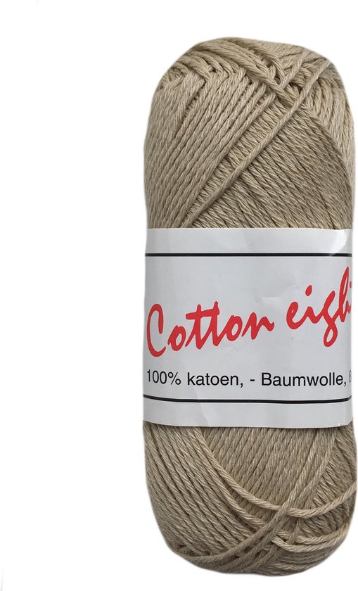 Beijer BV Cotton eight dun katoen garen - zand (372) - pendikte 2,5 bol.com