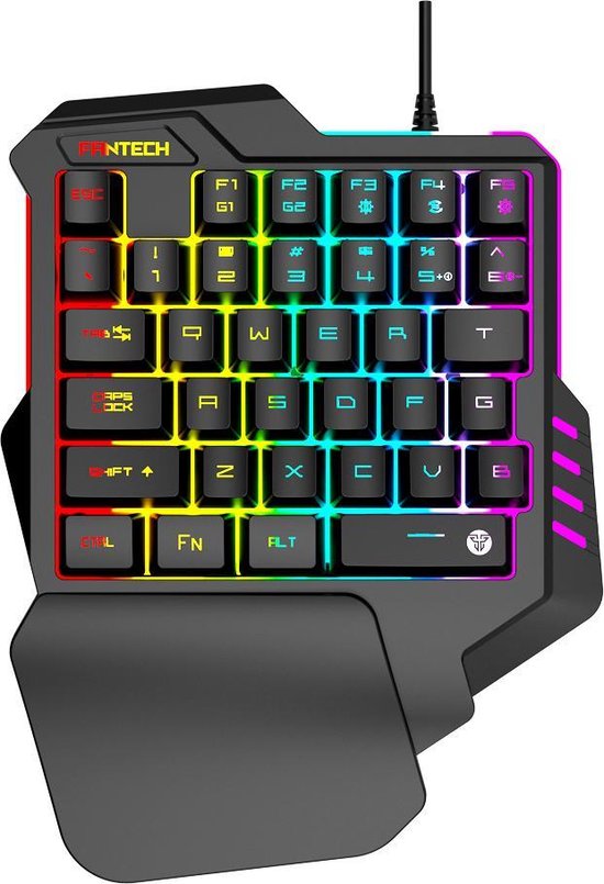 Enkele hand – Gaming toetsenbord – 35 Toetsen – RGB Verlichting – Gaming keypad – Ergonomisch – PC
