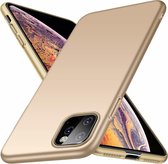 Ultra thin case geschikt voor Apple iPhone 11 Pro - goud met Privacy Glas
