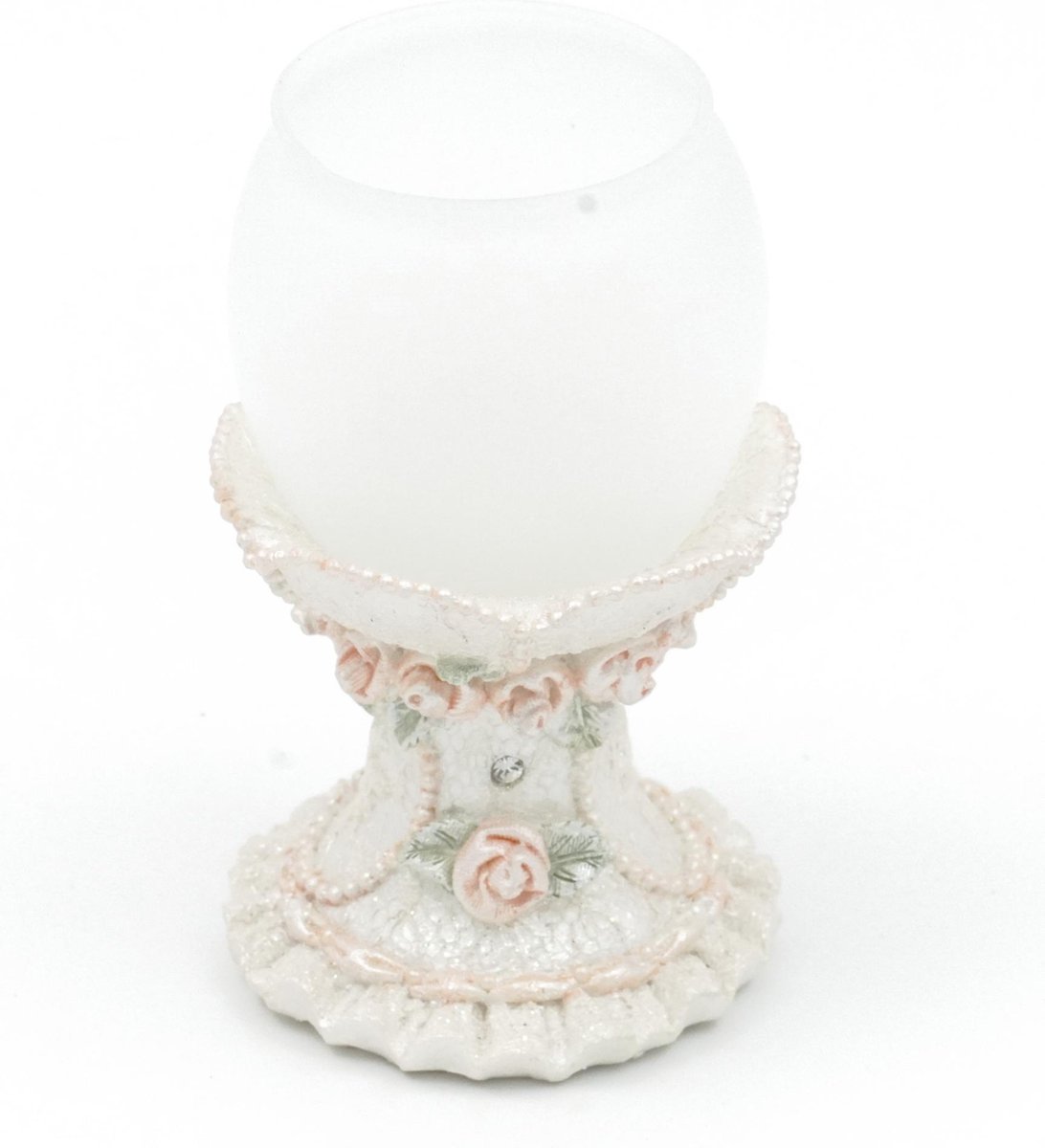 Tafeldecoratie - Polyresin - Wit Met Roze