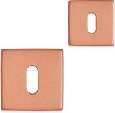 Eliot® baardsleutel rozet set - mat koper - kamerslot rozet - incl. bevestigingsmateriaal