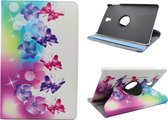 Samsung Galaxy Tab S6 Lite Hoesje met Print - Draaibare Tablet Hoes - Bloemen & Vlinders