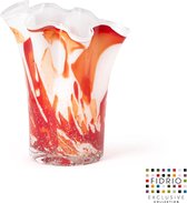 Design vaas Wave - Fidrio ROSSO - glas, mondgeblazen - hoogte 18 cm