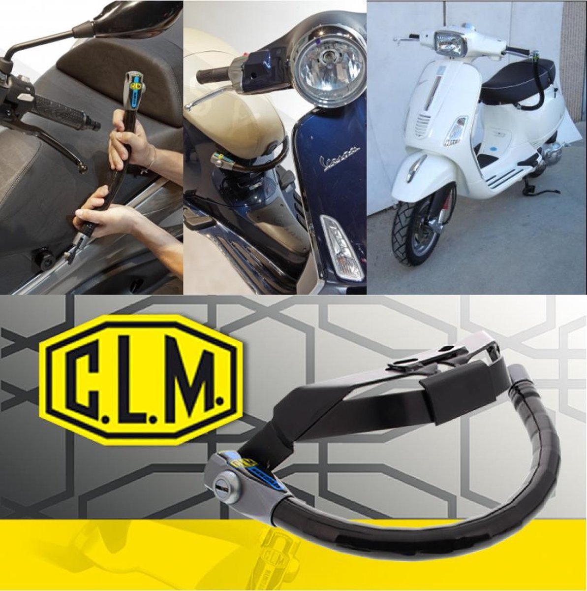 Stuurslot CLM Blindado Vespa ET2-4/ LX/ LXV/ S 50-125t | Vespa | Scooter  Slot | | bol.com