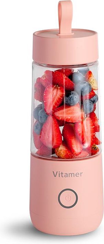 Vitamer draagbare blender - 350 ml - Roze