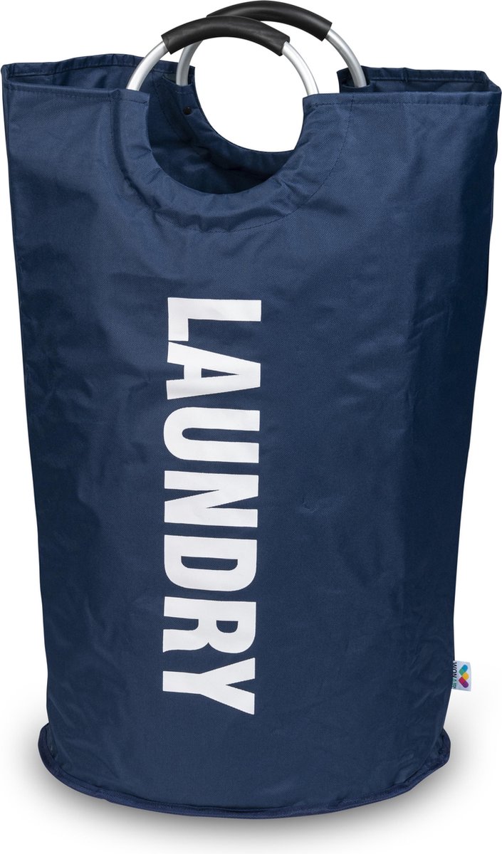 Goedkoopste Wonair Wasmand - Waszak - Laundry Wasmand - Opvouwbaar – Donkerblauw – 115L