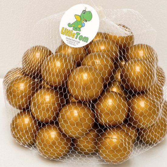 50 Baby ballenbak ballen - 5.5cm ballenbad speelballen voor kinderen vanaf 0 jaar Goud - LittleTom