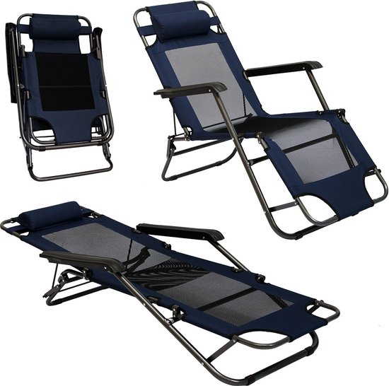 Zuigeling Om toevlucht te zoeken Lunch Ligstoel 155x60cm - opvouwbaar Campingstoel Ligbed Strandstoel Tuinstoel  vouwligstoel... | bol.com