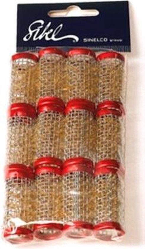 Verpakking met 12 Sibel watergolf draadrollers, kort, rood, 18mm.