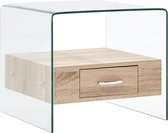 Salontafel glas - koffietafel (Incl LW3D Klok) l - coffee table woonkamertafel