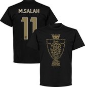Liverpool Kampioens Trophy 2020 T-Shirt + M. Salah 11 - Zwart - L