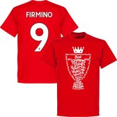 Liverpool Kampioens T-Shirt 2020 + Firmino 9 - S