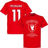 Liverpool Champions T-Shirt 2020 + M.Salah 11 - Rood - 4XL