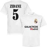 Galacticos Real Madrid Zidane 5 Team T-shirt - Wit - M