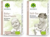 Neuner's - BIO - 2x thé d'allaitement + 2x thé pour bébé - tisane bio - paquet de 4 boîtes x 20 sachets - bon pour 40 litres de thé - Pure Nature - emballage 100% sans plastique