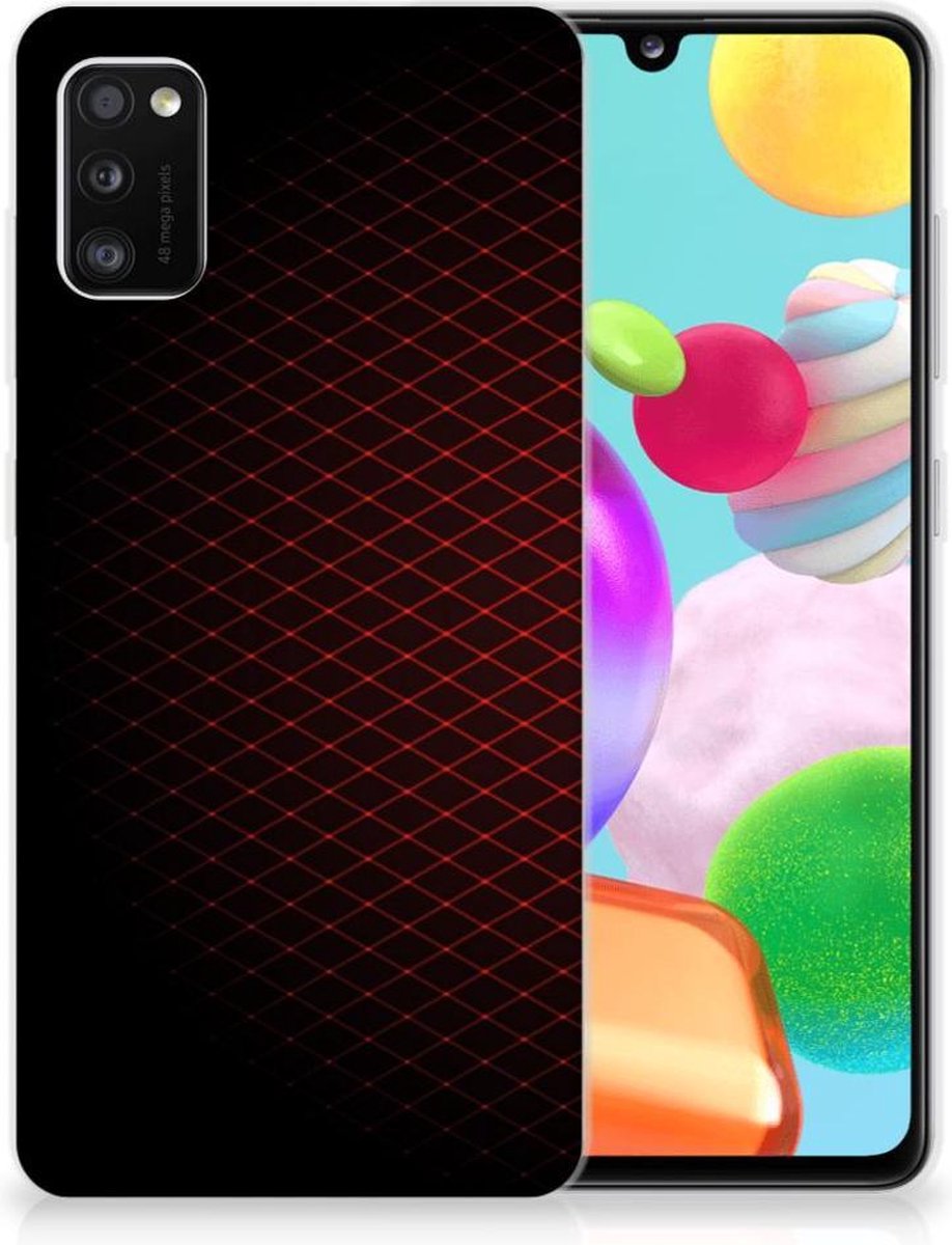 Samsung Galaxy A41 TPU bumper Geruit Rood