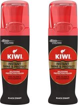 Kiwi Schoensmeer zelfglans Zwart - 2 x 75 ml
