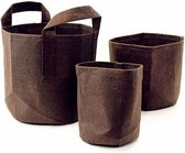 RootPouch BOXER BROWN 3,8 ltr met handvaten Ø15x19cm 250gr/m2 10st/bundel