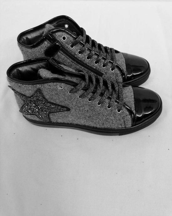Zwarte Sneakers Glitter met Ster Maat 35 | bol.com