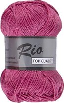 Lammy yarns Rio katoen garen - licht fuchsia roze (014) - naald 3 a 3,5mm - 10 bollen