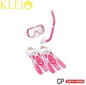 TUSAsport Snorkelmasker Duikbril Snorkelset Mini-Kleio Hyperdry voor Kinderen UP0201- roze - maat S (28-35)