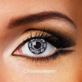 Kleurlenzen - Blue Diamonds - jaarlenzen met lenshouder - blauwe contactlenzen Fashionlens®