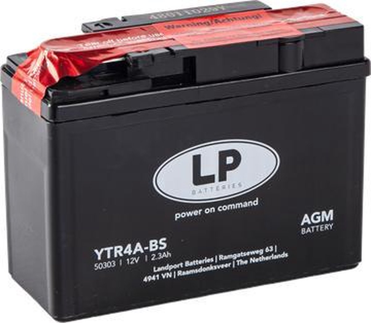 Landport AGM Motor/Scooter accu YTR4A-BS 12V / 2,3AH / 40CCA