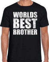 Worlds best brother cadeau t-shirt zwart voor heren M