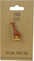 Polystone Amulet “Giraffe durf je Nek uit te steken” (4 cm)
