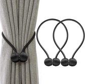 22Repeat Magnetische Gordijnhouder - Touw - Zwart - 40CM lang - 2 stuks