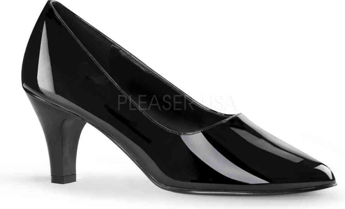 Pleaser Pink Label - DIVINE-420 Pumps - Paaldans schoenen - 45 Shoes - Zwart