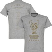 Liverpool Champions League 2019 Trophy Squad T-Shirt - Grijs - L