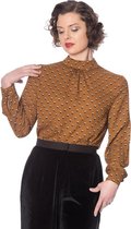 Dancing Days Blouse -XL- 20S FUNNEL Geel